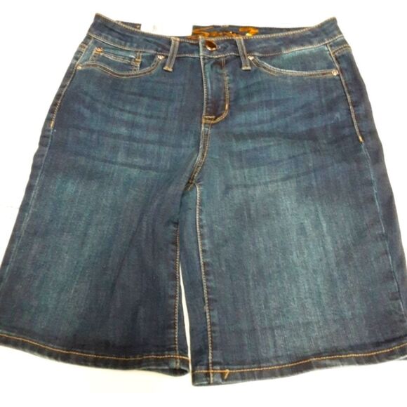 SEVEN7 Jeans Oversized Jorts Sunset Bermudas Faded Blue Size 8 - Picture 1 of 12